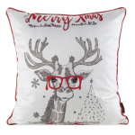 J&otilde;ulu dekoratiivne padjakate PSWA-304, valge/punane/hall, 45 cm x 45 cm