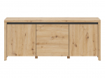 TV-kapp Larios, must v./artisan oak, 40 cm x 143 cm x 61 cm