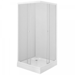 Du&scaron;ikabiin AMO-T8127C, ruudukujuline, 80 cm x 80 cm x 195 cm, valge v./karastatud