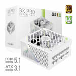Toiteplokk Gamemax GX PRO 1050G WH 1050 W, 13.5 cm