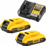 Aku ja laadija komplekt Dewalt DCB1104D2-QW, 18 V, li-ion, 2000 mAh