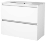 Vannitoakapp valamuga Sanibell Basicline, valge v., 39.5 cm x 81 cm x 67 cm