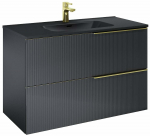 Valamualune vannitoa kapp Elita Soho 168746, matt must v., 45.3 cm x 100 cm x 63.5 cm
