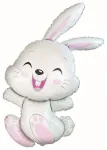 Fooliumist &otilde;hupall erikujuga GoDan Rabbit, valge v./roosa v.