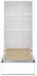 Voodi &uuml;hekohaline ADRK Vivario, 90 x 200 cm, valge v., ilma madratsita, p&otilde;hjalippidega