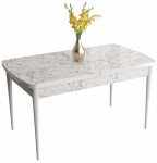 S&ouml;&ouml;gilaud pikendatav Kalune Design Han, valge v./marmor v., 114 - 144 cm x 70 cm x 78 cm