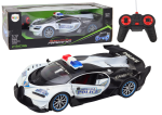 Rc politseiauto Lean Toys Ready To Run Racing, 1:12, valge v./must v.