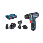 Akukruvikeeraja-trell koos akuga Bosch GSR 12V-15 FC Set, 12 V, 2 Ah