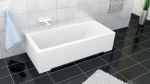 Vann, sisseehitatav Besco Modern, 120 cm x 70 cm x 55.5 cm, ristk&uuml;lik, valge