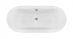 Vann, teisaldatav Besco Victoria, 160 cm x 75 cm x 63 cm, ovaalne, valge