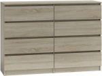 Kummut Malwa M8, tamm, 138 cm x 40 cm x 97 cm