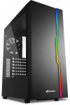 Arvuti korpus Sharkoon Slider RGB, must v.