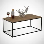 Kohvilaud Kalune Design Cosco, pruun v./must v., 95 cm x 55 cm x 43 cm