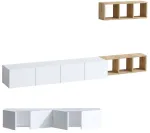 Sektsioonkapp Kalune Design P&yacute;a, tamm v./valge v., 32 cm x 215 cm x 25 cm