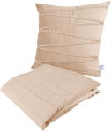 Pleedi ja padja komplekt Kenda Sand Paulina 125 QZP6R-CHP, kreemjasvalge, 130 cm x 170 cm