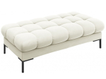 Tumba Micadoni Home Mamaia Velvet, must v./kreemjasvalge, 133 cm x 62 cm x 41 cm