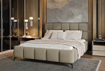 Voodi kahekohaline Mist Vero 18, 180 x 200 cm, hele pruun v., ilma madratsita, p&otilde;hjalippidega