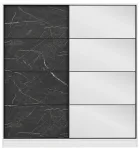 Riidekapp Kalune Design Kale 3968, valge v./must v., 52 cm x 180 cm x 210 cm, peegliga
