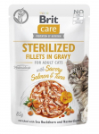 Kassi m&auml;rgtoit Brit Care Sterilized Salmon & Tuna, l&otilde;he/tuunikala, 0.085 kg