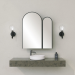 Peegelkapp Kalune Design Classe, must v., 12 cm x 40 cm x 50 cm