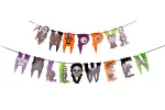 Dekoratsioon Happy Halloween 746819, must v./roheline v./oranž v., 250 cm