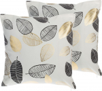 Dekoratiivne padi Beliani Lotus, kuldne v./valge v./must v., 45 cm x 45 cm, 2 tk