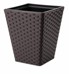 Lillepott Form Plastic Rattan 3860-070, plastik, tumepruun