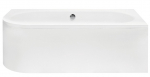 Vann, teisaldatav Besco Avita, 80 cm x 180 cm x 42 cm, parempoolne, valge