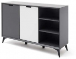 Kapp MC Akcent Netanja 48416GW2, valge v./hall v., 40 cm x 137 cm x 92 cm