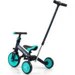 Laste jalgratas, laste Milly Mally Optimus Plus 4in1, must v./t&uuml;rkiissinine v., 8.2"