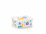 Kaanega hoiukarp Kis C Box Style, 18 l, mitmev&auml;rviline, 39.5 x 34 x 17 cm
