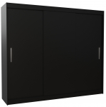 Riidekapp ADRK Antos 250, must v., 58 cm x 250 cm x 215 cm