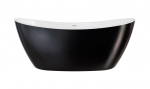 Vann, teisaldatav Besco Ayla, 170 cm x 80 cm x 68 cm, ovaalne, must