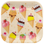 &Uuml;hekordne taldrik PAW Ice Cream, 23 cm, 8 tk