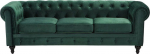 Diivan Beliani Chesterfield, roheline v., 75 x 202 cm x 70 cm