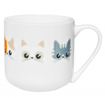 Tass Ambition Kitty, valge/mitmev&auml;rviline, 0.44 l