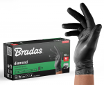 T&ouml;&ouml;kindad &uuml;hekordsed Bradas Diamond, t&auml;iskasvanutele, must, M, 50 tk
