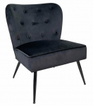 Tugitool Homla Eloya 747311, must v., 71 cm x 75.5 cm x 86 cm