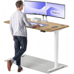 Arvutilaud reguleeritava k&otilde;rgusega Desktronic HomePro, 160 cm x 80 cm, 63 - 128 cm, tamm v./valge v.