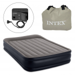 T&auml;ispuhutav madrats pumbaga Intex Dura-Beam Deluxe, sinine v./hall v., 203 cm x 152 cm x 42 cm