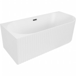 Vann seinaga, teisaldatav/nurgaga Mexen Gia Left, 170 cm x 80 cm x 58 cm, ristk&uuml;lik, valge/must