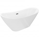 Vann, teisaldatav Mexen Lotos, 160 cm x 75 cm x 72 cm, ovaalne, valge/must