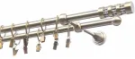 Kardinapuu komplekt Eliza Cylinder Krysztal, 200 cm, &Oslash; 16 mm, antiikne kuld v.