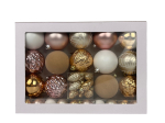 J&otilde;ulupuu m&auml;nguasjade komplekt Christmas Touch Fairy, kuldne v./roosa v., 1 - 6 cm, plastik, 50 tk