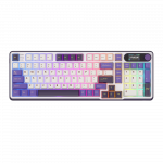 Juhtmevaba m&auml;nguklaviatuur Royal Kludge S98 Blackberry Chartreuse Switches, Inglise (US), valge v./hall v./violetne v.