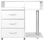 Kirjutuslaud sahtlitega ActivEshop Y-300, 88 cm x 40 cm, 84 cm, valge v.