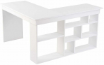 Nurga kirjutuslaud Nordure Vesper, 120 cm x 130 cm, 72 cm, valge v.