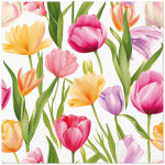Pabersalvr&auml;tikud PAW Tulip Dream, 33 cm x 33 cm, mitmev&auml;rviline, 20 tk