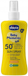 P&auml;evituse hooldussprei keha jaoks Chicco Baby Moments Sun SPF50+, 150 ml