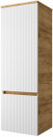 Rippuv vannitoakapp Riva SU40F-GW, valge matt v./gold craft oak v., 35 cm x 40 cm x 120 cm
